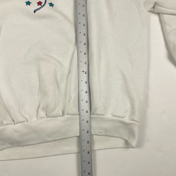 Vintage Boat Marina Sailor Sea Anchor Ocean White Crewneck Size Large - Picture 8 of 8